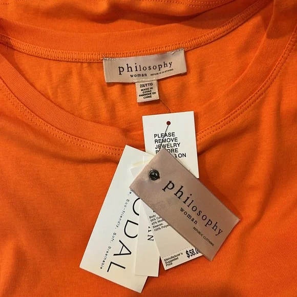 NWT Philosophy Woman Sleeveless Lace Sleeve Women's Top - Picture 9 of 9